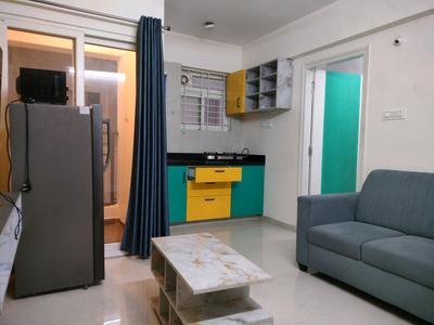 Living Room Image of 436 Sq.ft 1 BHK Apartment / Flat for rent in Whitefield Bengaluru for Rs. 25000
