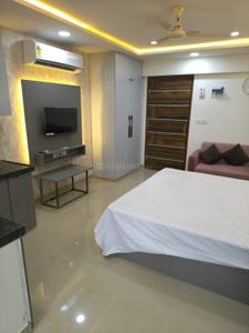 Bedroom Image of 450 Sq.ft 1 RK Studio for rent in Urban Suites, Jagatpura Jaipur for Rs. 18500