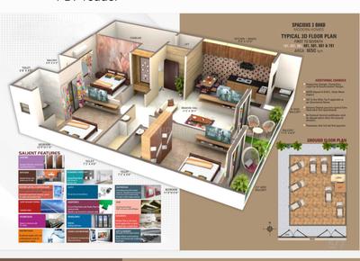 Image of 1650 Sq.ft 3 BHK Apartment / Flat for sale in Pratap Nagar, Nagpur for Rs. 12500000
