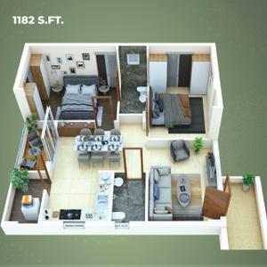Image of 1495 Sq.ft 3 BHK Apartment / Flat for sale in Puppalaguda, Hyderabad for Rs. 10166000