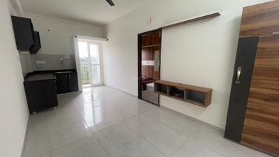 Living Room Image of 600 Sq.ft 1 BHK Apartment / Flat for rent in Whitefield Bengaluru for Rs. 28000