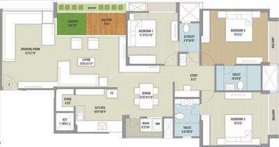 Image of 2637 Sq.ft 3 BHK Apartment / Flat for sale in Shivalay Parisar, Kudasan, Gandhinagar for Rs. 14500000