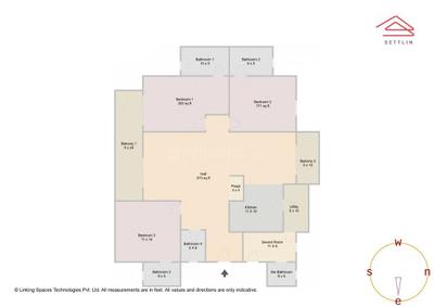Image of 2742 Sq.ft 3 BHK Apartment / Flat for sale in Godrej Woodscapes by Godrej Properties Ltd. , Goravigere, Bengaluru for Rs. 42700000