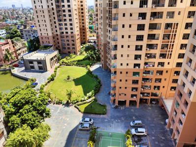 Balcony Image of 1451 Sq.ft 3 BHK Apartment / Flat for rent in Ekta Floral, Tangra Kolkata for Rs. 42000