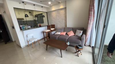 Living Room Image of 730 Sq.ft 1.5 BHK Builder Floor for rent in Amanora Future Towers, Hadapsar Pune for Rs. 40000