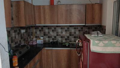 Kitchen Image of 766 Sq.ft 2 BHK Apartment / Flat for rent in Prateek Grand City, Siddharth Vihar Ghaziabad for Rs. 21500