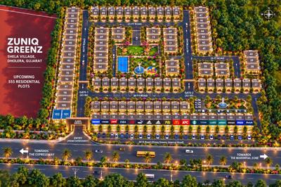Image of 221 Sq.ft Residential Plot / Land for sale in Hasta Zuniq Greenz, Dholera, Ahmedabad for Rs. 2100000