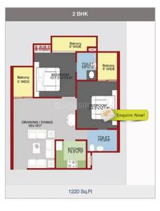 Image of 1220 Sq.ft 2 BHK Apartment / Flat for sale in Tak Forest Residency, Malsi, Dehradun for Rs. 9000000