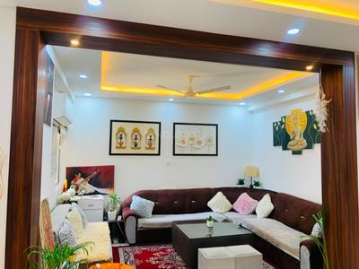 Hall Image of 1050 Sq.ft 3 BHK Apartment / Flat for rent in Anukampa Sky Lounges, Kankha Ki Dhani Jaipur for Rs. 26000