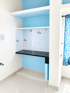 Kitchen Image of 200 Sq.ft 1 RK Independent House for rent in Halasuru Bengaluru for Rs. 12500