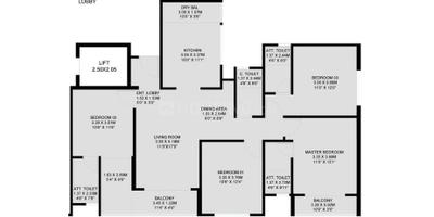 Image of 1240 Sq.ft 3 BHK Apartment / Flat for sale in K Shire, Punawale, Pune for Rs. 8500000