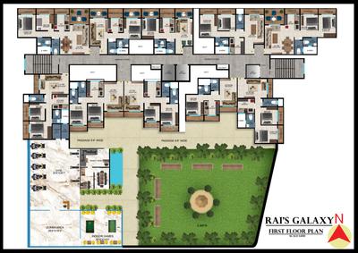 Image of 630 Sq.ft 1 BHK Apartment / Flat for sale in Rai Galaxy, Kalyan East, Kalyan for Rs. 4444444
