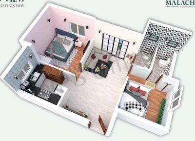 Balcony Image of 806 Sq.ft 2 BHK Apartment / Flat for sale in Pammal Chennai for Rs. 5642000