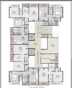 Floor Plan Image of 570 Sq.ft 1 BHK Apartment / Flat for sale in Pushpak Nagar Navi Mumbai for Rs. 3250000