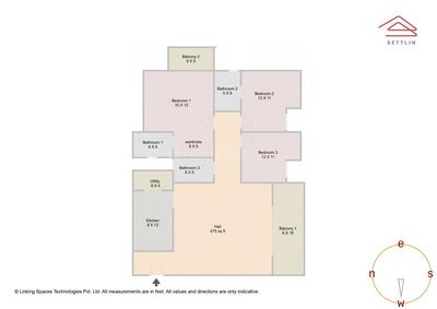 Image of 2039 Sq.ft 3 BHK Apartment / Flat for sale in BLOOM &amp; DELL by Assetz Property Group, Medahalli, Bengaluru for Rs. 29000000