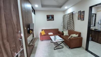 Living Room Image of 650 Sq.ft 1 BHK Apartment / Flat for rent in Mahalakshmi Nagar Indore for Rs. 22000
