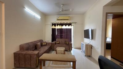 Living Room Image of 1080 Sq.ft 2 BHK Apartment / Flat for rent in Adani The Meadows, Shantigram Ahmedabad for Rs. 35000