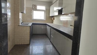 Kitchen Image of 1500 Sq.ft 3 BHK Builder Floor for rent in Malviya Nagar New Delhi for Rs. 70000