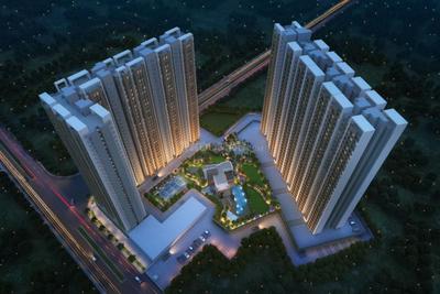 Image of 715 Sq.ft 1 BHK Apartment / Flat for sale in Palm Vista A1 &amp; A2, Shilphata, Thane for Rs. 4250000