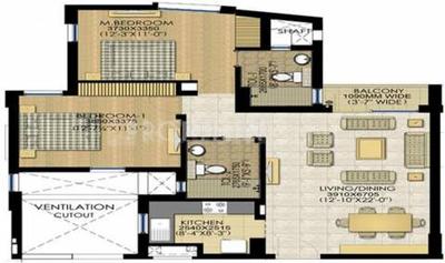 Image of 1500 Sq.ft 3 BHK Apartment / Flat for sale in Jaypee Wish Town Klassic, Sector 133, Noida for Rs. 14000000