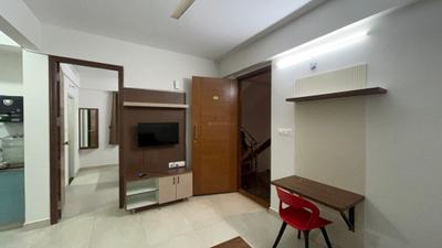 Living Room Image of 700 Sq.ft 1 BHK Apartment / Flat for rent in Nagavara Bengaluru for Rs. 30000