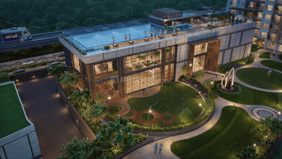 Image of 1077 Sq.ft 2 BHK Apartment / Flat for sale in Godrej Emerald Waters, Pimpri, Pune for Rs. 11400000