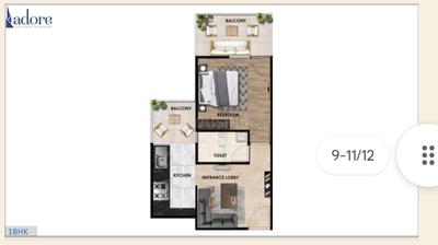 Image of 745 Sq.ft 3 BHK Apartment / Flat for sale in Adore Prosperity Homes, Sector 86, Faridabad for Rs. 7000000