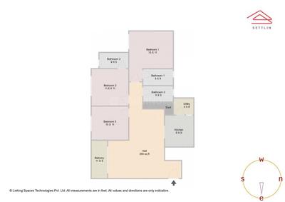 Image of 1498 Sq.ft 3 BHK Apartment / Flat for sale in Sobha Manhattan Towers Town Park Phase 1 W 4 And 5 by Sobha Limited, Yadavanahalli, Bengaluru for Rs. 19000000