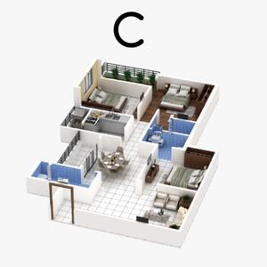 Image of 1053 Sq.ft 3 BHK Apartment / Flat for sale in Tapoban Park View Residency, Bamunara, Durgapur for Rs. 3756000