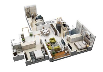 Image of 1002 Sq.ft 3 BHK Apartment / Flat for sale in Runwal Pinnacle, Bhandup West, Mumbai for Rs. 19400000