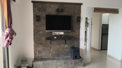 Living Room Image of 1425 Sq.ft 3 BHK Apartment / Flat for rent in G Corp Bellagio, Thane West Thane for Rs. 50000