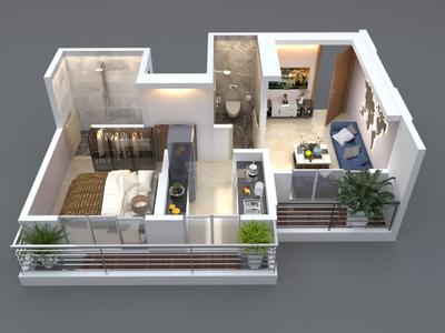 Image of 800 Sq.ft 2 BHK Apartment / Flat for sale in Kalyan East, Kalyan for Rs. 3850000