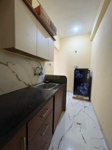 Kitchen Image of 400 Sq.ft 1 BHK Builder Floor for rent in Mahalakshmi Nagar Indore for Rs. 14500