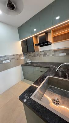 Kitchen Image of 1309 Sq.ft 2.5 BHK Apartment / Flat for rent in Prestige Tranquil, Kokapet Hyderabad for Rs. 59000