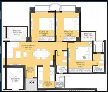 Image of 1420 Sq.ft 3 BHK Apartment / Flat for sale in Janla, Bhubaneswar for Rs. 11400000