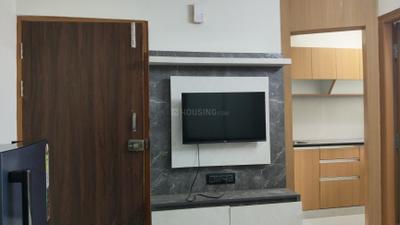 Living Room Image of 650 Sq.ft 1 BHK Apartment / Flat for rent in Whitefield Bengaluru for Rs. 25000