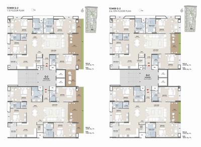 Image of 2743 Sq.ft 3 BHK Apartment / Flat for sale in Vesu, Surat for Rs. 17280900