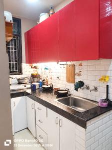 Kitchen Image of 450 Sq.ft 2 BHK Apartment / Flat for sale in Kondli New Delhi for Rs. 4500000