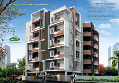 Image of 1240 Sq.ft 2 BHK Apartment / Flat for sale in Uppal, Hyderabad for Rs. 8679000