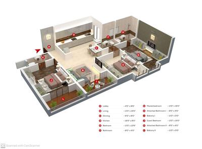 1561 Sqft BHK Flat for sale in Siddhivinayak The Landmark