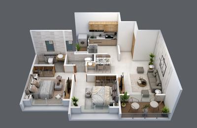 Image of 700 Sq.ft 1 BHK Apartment / Flat for sale in Lotus Urban Hills Phase 1, Shilphata, Thane for Rs. 4200000