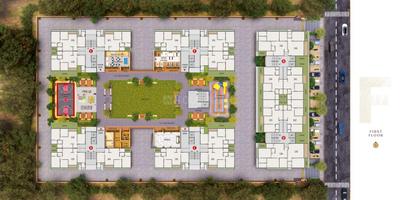 Floor Plan Image of 1860 Sq.ft 3 BHK Apartment / Flat for sale in Tapovan Amour, Shela Ahmedabad for Rs. 7500000