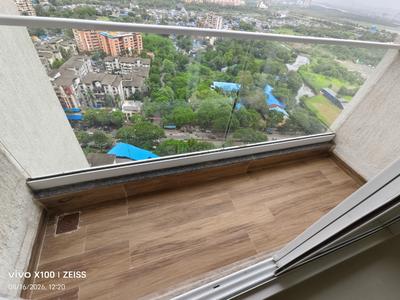 Balcony Image of 1200 Sq.ft 2.5 BHK Apartment / Flat for rent in Ashar Arize, Kalwa Thane for Rs. 50000