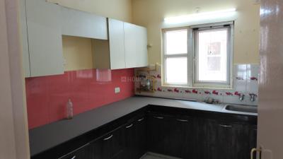 Kitchen Image of 1370 Sq.ft 3 BHK Apartment / Flat for rent in UPAVP Ganga Yamuna And Hindon Enclave, Siddharth Vihar Ghaziabad for Rs. 26000