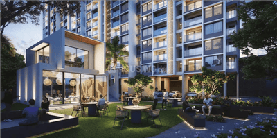 Image of 990 Sq.ft 2 BHK Apartment / Flat for sale in Meriton Heights, Mamurdi, Pune for Rs. 6400000