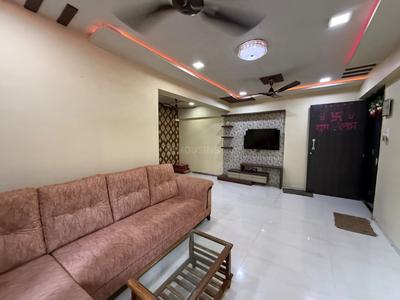Living Room Image of 600 Sq.ft 1 BHK Apartment / Flat for rent in Kasarvadavali Thane for Rs. 25000