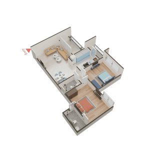 Image of 1066 Sq.ft 2 BHK Apartment / Flat for sale in Sukhwani Artize, Ravet, Pune for Rs. 5200000