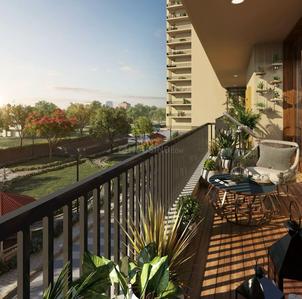 Balcony Image of 1955 Sq.ft 3 BHK Apartment / Flat for sale in Krishna Atlantis Grand, Bhabat Zirakpur for Rs. 12990000