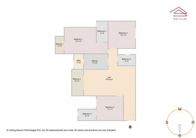 Image of 1665 Sq.ft 3 BHK Apartment / Flat for sale in Meridian Park at The Prestige City by Prestige Projects Pvt Ltd, Sarjapur, Bengaluru for Rs. 19500000