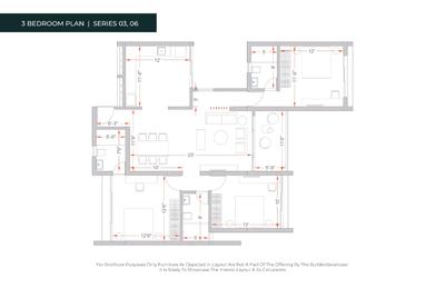 Image of 1500 Sq.ft 3 BHK Apartment / Flat for sale in Kumar Parth Tower C2, Baner, Pune for Rs. 13500000